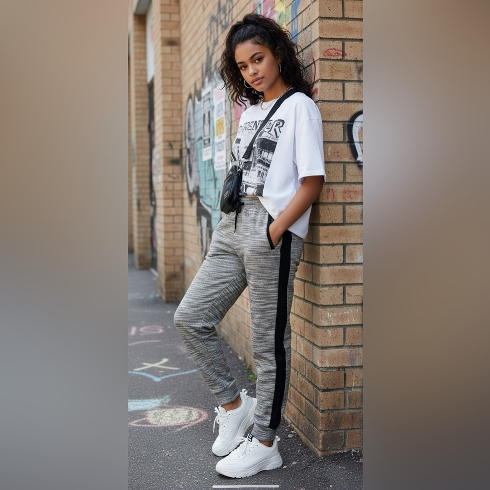 ๐2 for $10๐ | Brooklyn Cloth | The Jogger | Black/Grey | Drawstring | Unisex M - Picture 2 of 10